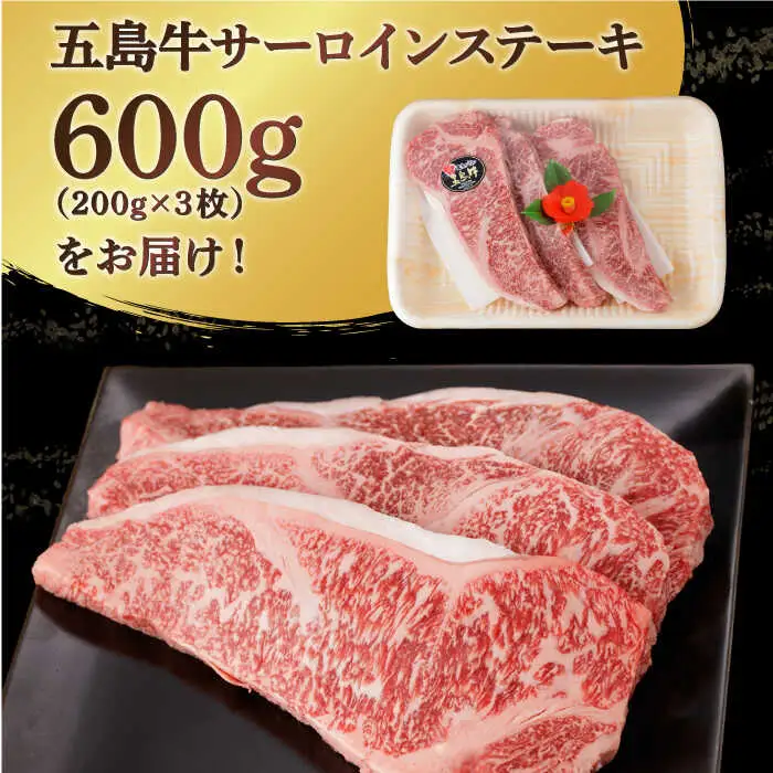 五島牛サーロインステーキ 牛肉 約200g×3枚[RBP008] 五島牛 サーロインステーキ 五島牛 サーロインステーキ 五島牛 サーロインステーキ 五島牛 サーロインステーキ九州 長崎