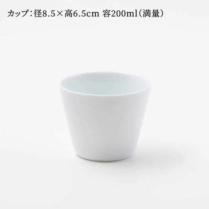 【波佐見焼】スマート ランチプレート カップ 2点セット スノーホワイト【西海陶器】[OA369]