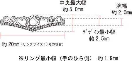 Pt900　ハローキティ×メイフェア指輪【バッキンガム】（婚約指輪転用可）LF1356