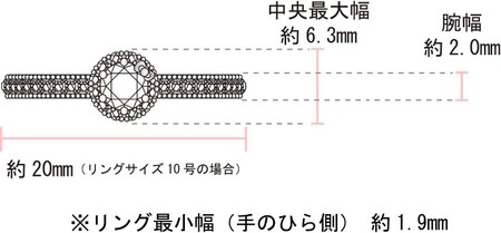 Pt900　ハローキティ×メイフェア指輪【キュ―ガーデン】（婚約指輪転用可）LF1359