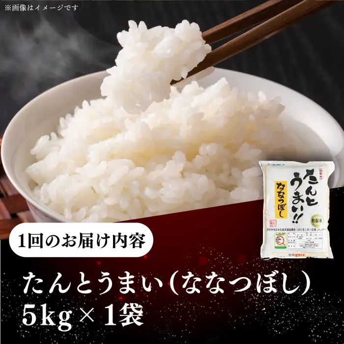 令和7年産 令和8年産 【全3回定期便】ななつぼし [たんとう米] 5kg 米 定期便 3カ月 連続 毎月 お米 白米 ご飯 ななつぼし 北海道 [AXAB019]