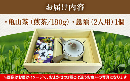 【数量限定】急須で飲むこだわりの亀山茶 （急須付き）/ 茶 ちゃ お茶 おちゃ 緑茶 りょくちゃ 日本茶 茶葉 煎茶 急須 / 亀山市 / 三重茶農業協同組合[AMAG005]