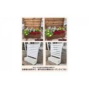 fence planter「GRANDE」横ルーバータイプ【ブラウン】　|  フェンス