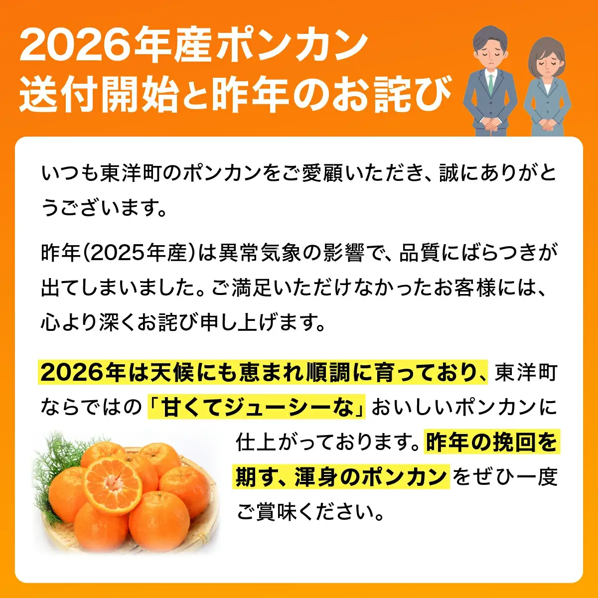 訳アリ 東洋町ポンカン＜10kg＞【合同会社松本家】