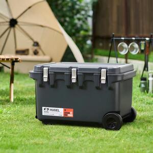 クーラーボックス ＨＵＧＥＬ 真空断熱クーラーボックス60L 大型 大容量 アイリスオーヤマ 6面真空断熱パネル 真空断熱 高保冷 アウトドア キャンプ BBQ 釣り スポーツ レジャー アイリスオーヤマ  VITC-60チャコールグレー