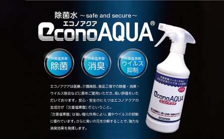 除菌･消臭剤 エコノアクア 20L バックインBOX スプレー用 空ボトル 2本付【配送不可：沖縄・離島】 消臭剤 消臭スプレー 詰替え用 業務用