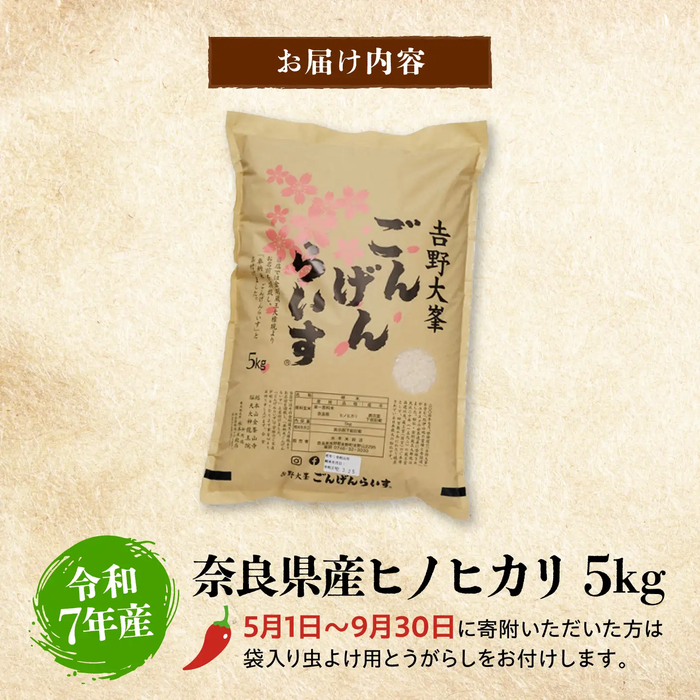 白米 ひのひかり 5kg×1袋 [BRAW053]