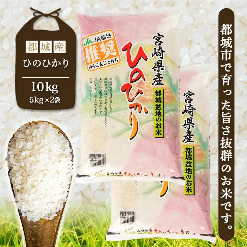都城産ひのひかり10kg(5kg×2袋)〔18-15-005-10kg〕_(都城市) 令和7年産 都城産 お米 10kg ひのひかり