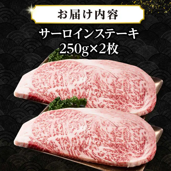 【A4～A5ランク】長崎和牛 サーロインステーキ 500g（250g×2枚）《壱岐市》【株式会社MEAT PLUS】 肉 牛肉 黒毛和牛 ステーキ ご褒美 ギフト 贈答用 ご褒美 冷凍配送 A4 A5 [JGH024]