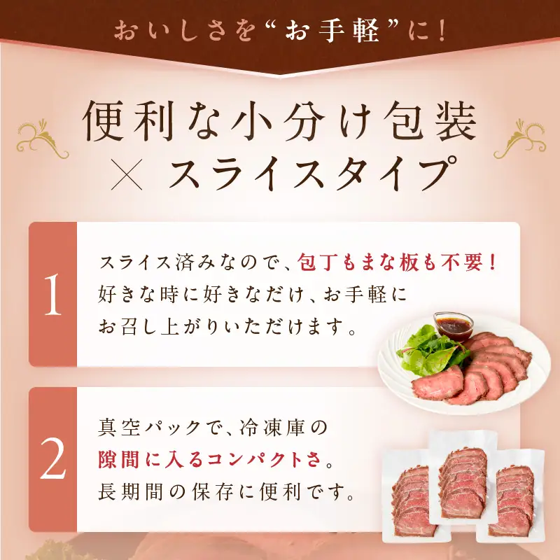 本格ローストビーフ（スライス済み） 60g×3袋×2 ローストビーフ
