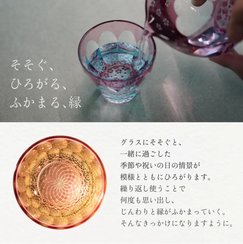 砂切子　太陽の花　