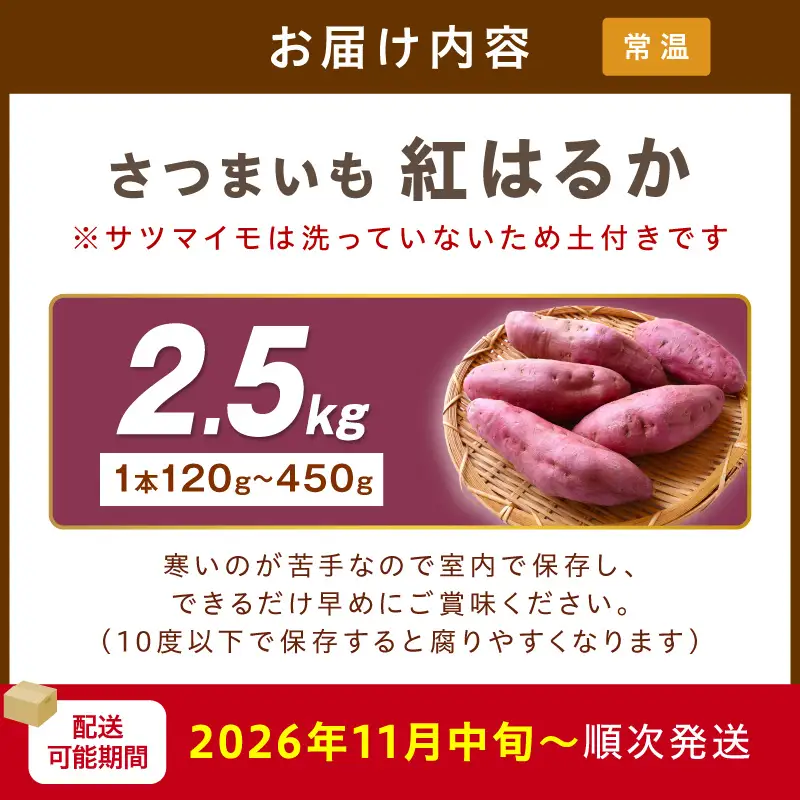 【さつまいも】【先行予約】日本一のさつまいも 2.5kg｜2026年11月中旬から発送