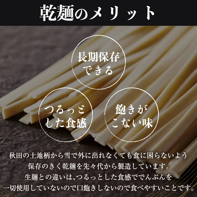 うどんセット 乾麺 きさかたうどん【うどん2束4人前 比内地鶏つゆ36g×4袋】