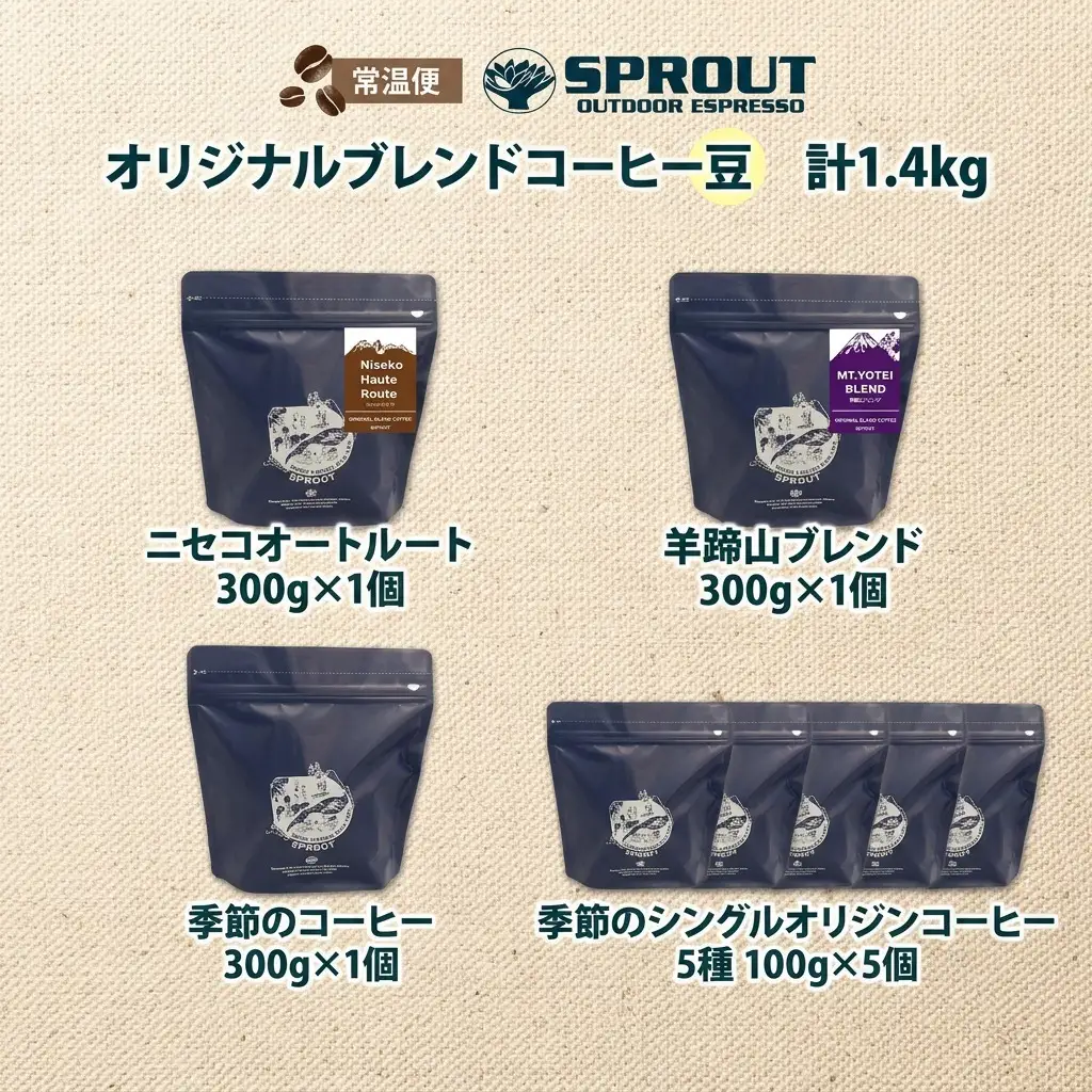 コーヒー豆セット 自家焙煎 8種 飲み比べ オートルート コーヒー豆セット【8種 計1.4kg 約140杯分】