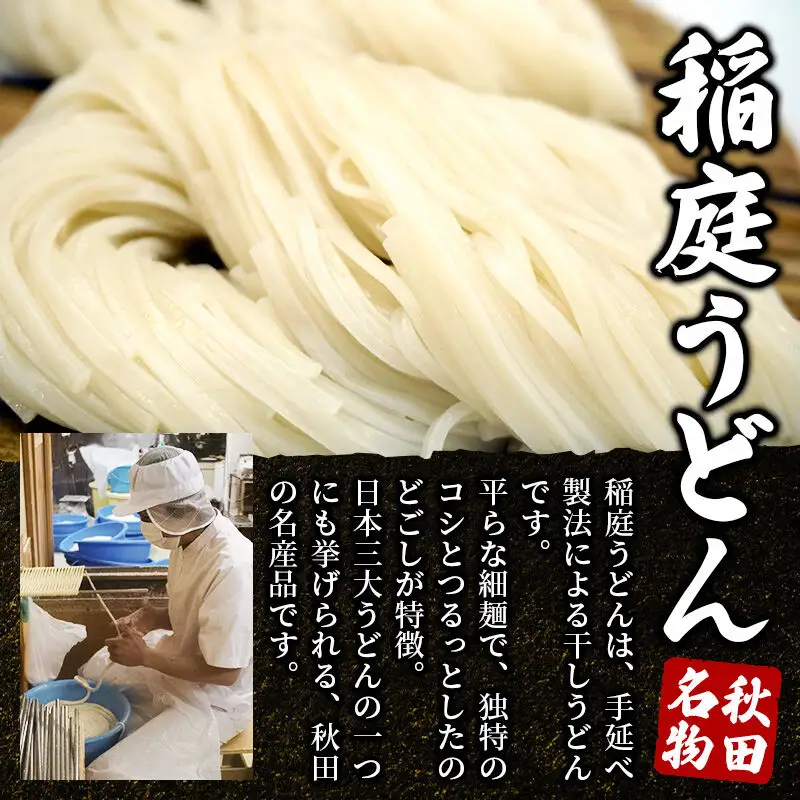 稲庭うどん 醍醐味 27cm 200g×2袋 計400g 4人前 ゆうパケット いなにわうどん いなにわ手綯うどん 乾麺 秋田 保存食 長期保存 お試し