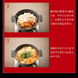 やまなか家 ホルモン鍋【 麺付き 】（K4-006）2～3人用   岩手県 北上市 C0499 （KYフーズ） 肉 豚ホルモン キムチ ヤンニョムジャン 