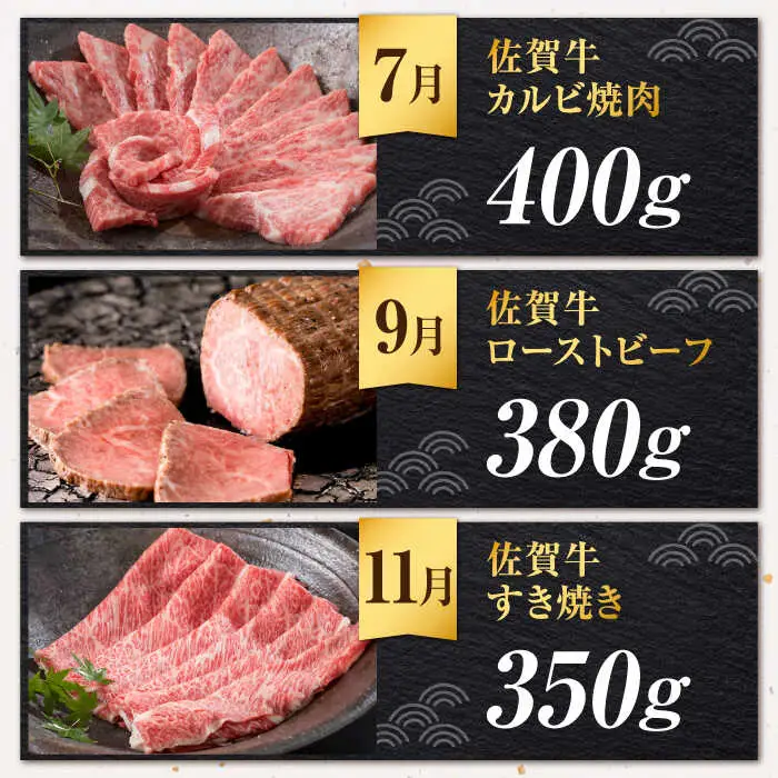 【6回定期便/奇数月発送】＜10万コース＞特選佐賀牛 月替わりバラエティパック 計2.3kg 定期便 黒毛和牛[FCV006]