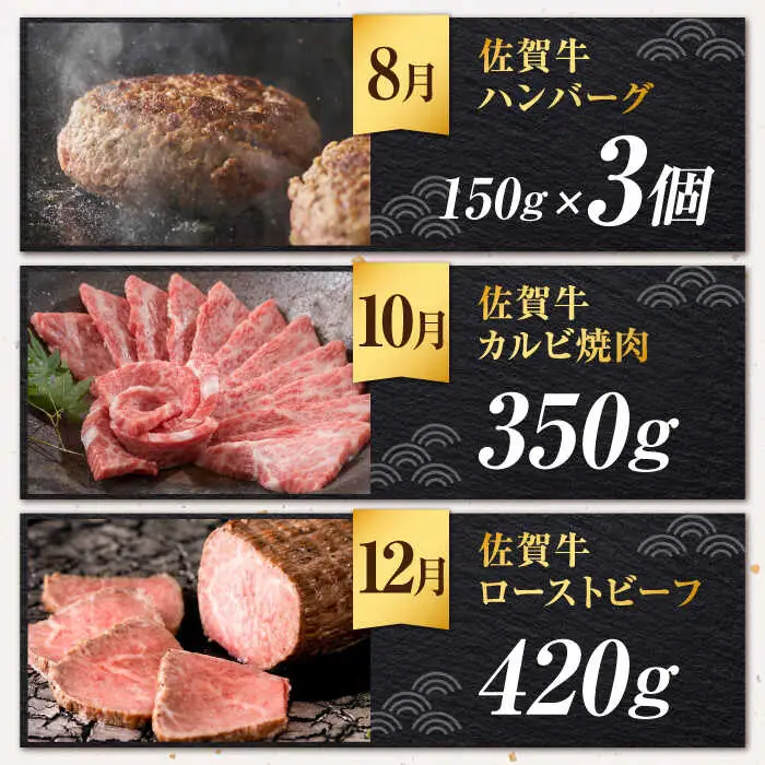 【全6回定期便/偶数月発送】＜10万コース＞特選佐賀牛 月替わりバラエティパック 計2.3kg[FCV007]