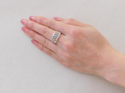 【ふるなび限定】【一点もの】Pt900　パライバトルマリン（0.10ct）ダイヤモンドリング　K51　K06092-H　FN-Limited-SP