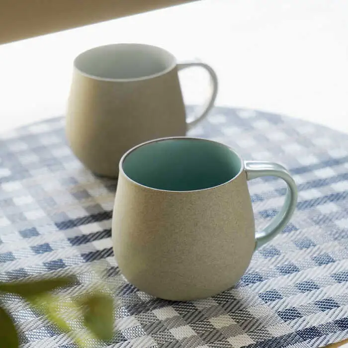 【波佐見焼】カラービスク マグカップ2色セット 水色・白【光和陶器】[SC78]