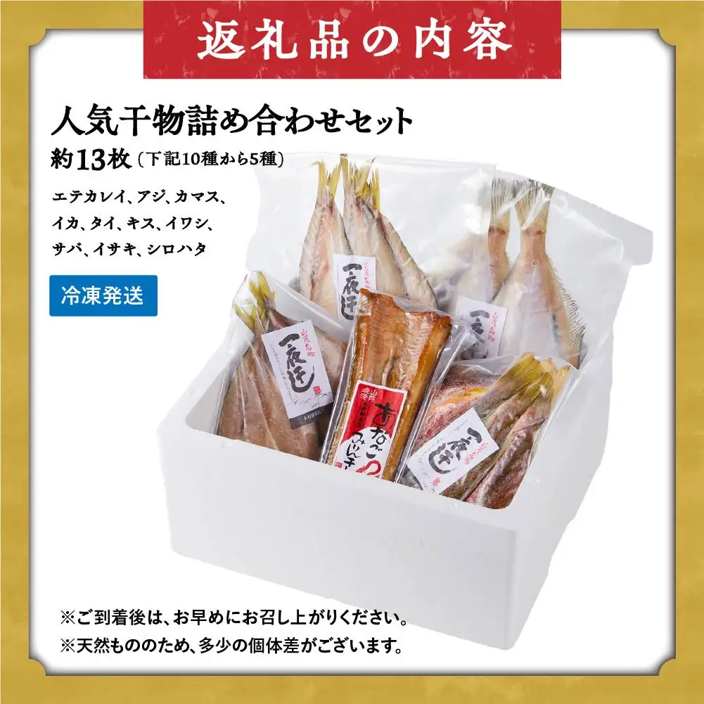 人気干物詰め合わせセット(約13枚)【鳥取県 境港市】