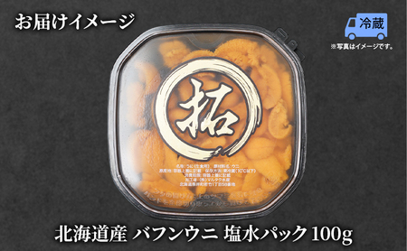 うに 北海道産 バフンウニ 塩水パック 100g×1 ウニ
