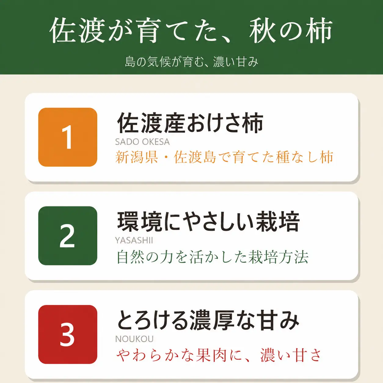 おけさ柿 赤秀 L 8玉入 | 新潟県 佐渡市 柿
