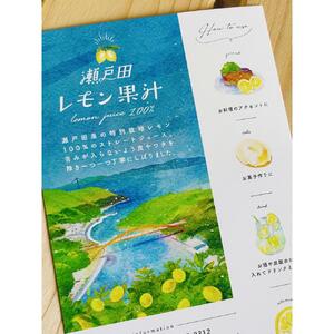 瀬戸田レモン果汁～lemon juice100%～　200ml×2本セット