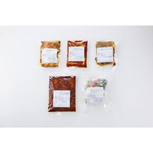 韓国料理 5点セット  (ビビンバ ダッカルビ チャプチェ トッポギ 牛ホルモン)