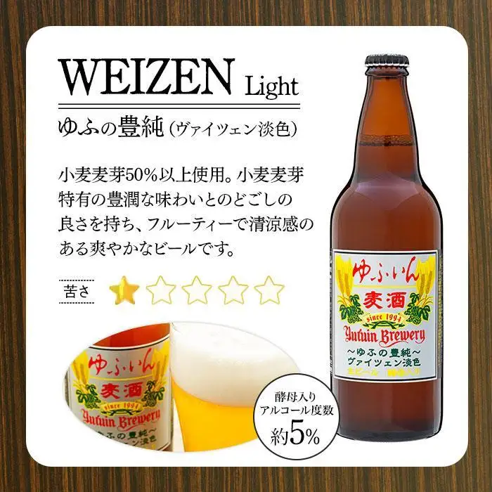 【お歳暮】ゆふいんビール３種飲み比べセット＜3種各2本 中瓶(500ml)＞