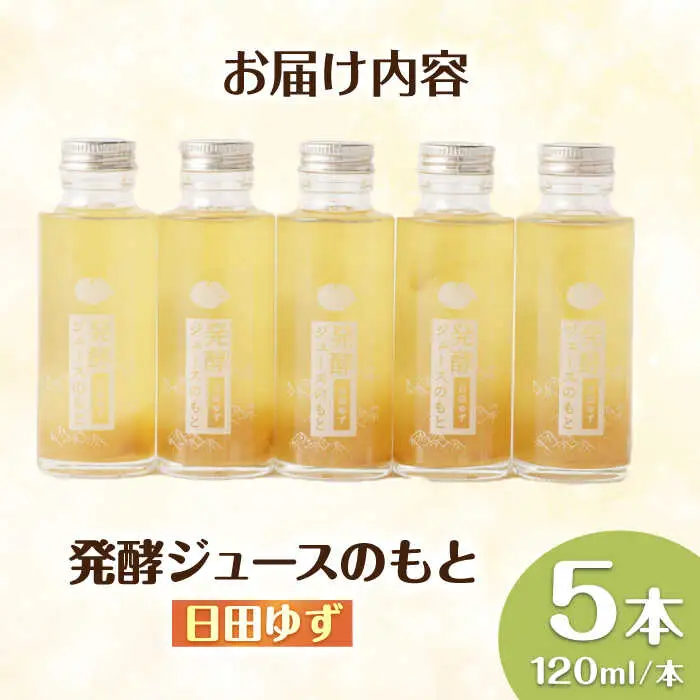 発酵ジュースのもと〈日田ゆず〉120ml×5本 ジュース ゆず 果実飲料[ARDA002]