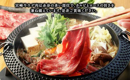 【3ヶ月定期便】＜宮崎牛ウデスライス 500g（1パック：500g×3回）＞ お申込みの翌月下旬頃に第一回目発送（12月は中旬頃）【c1348_mc_x2】 牛肉 お肉 肉 和牛 新生活応援 卒業祝い 就職祝い 入学 卒業 お花見 引越し