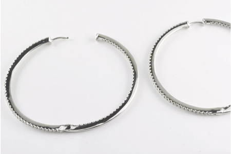 ダイヤモンド フープピアス 1ペア 1セット