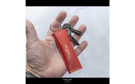 maf pinto (マフ ピント) キーリング キーホルダー 小銭入れ付き ミニ財布 フレッシュレッド ADRIA LINE レザー 本革 日本製