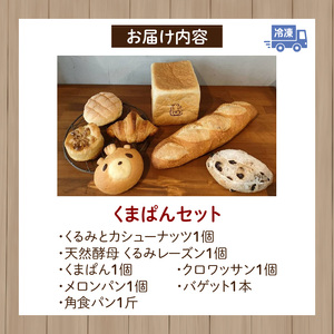 くまぱんセット　～くまぱんのおすすめパン～　パン くまぱん  くまパン クロワッサン メロンパン クルミ カシューナッツ レーズン バゲット 角食パン くまのパン屋ウーフ おすすめ 防災 備蓄 奈良県 生駒市 送料無料