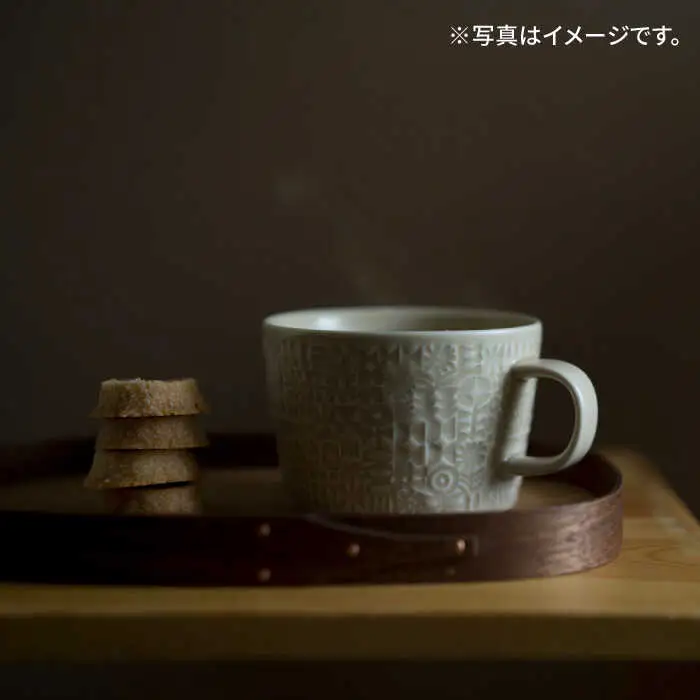 【波佐見焼】PATTERNED MUG ペア2色セット  morning mist＋antique rose 【BIRDS’ WORDS】[CF079]