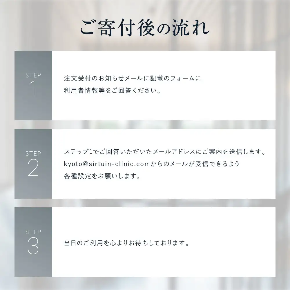 ≪サーチュインクリニック京都院≫ ギフトチケット３万円分
