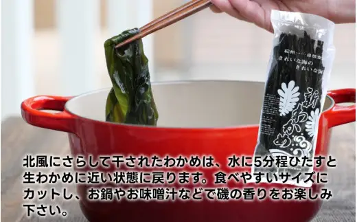 紀州衣奈産乾燥わかめ 150g×4パック（2027年産）【sml213-wak-4B】