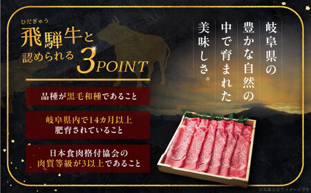 【6回定期便】 飛騨牛 ローススライス A5ランク 1パック (500g) しゃぶしゃぶ・すき焼き / 恵那市 / 岩島屋 [AUAJ037]