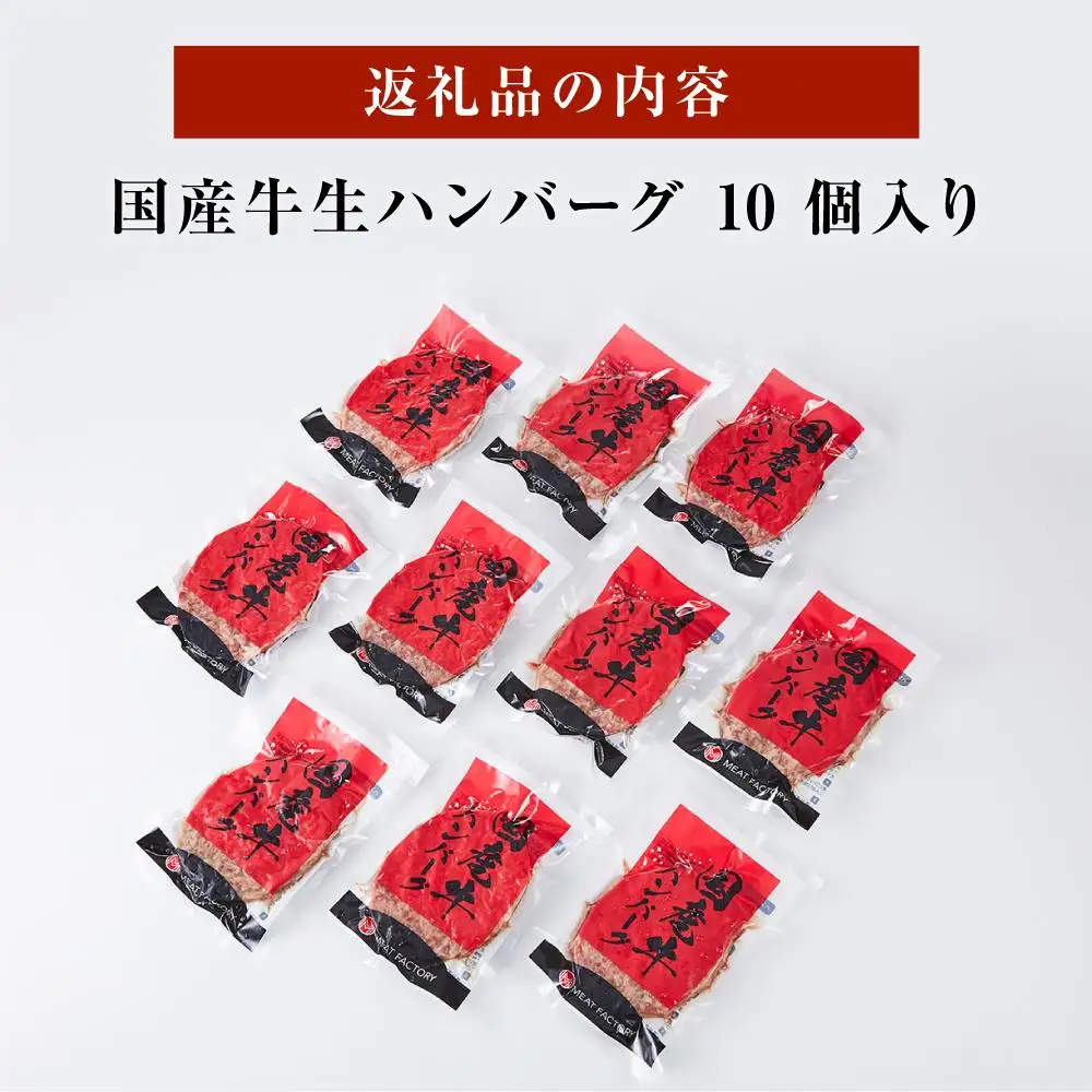国産牛生ハンバーグ 10個入り