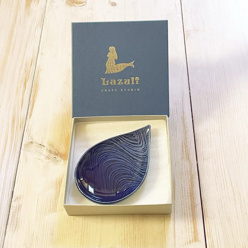 【瀬戸焼】 瑠璃釉 しずくの小皿【クラフト工房Ｌａｚｕｌｉ】 / 食器 お皿 電子レンジ対応 キッチン用品 [BBAL002]