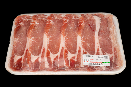 549 豚肉 ロース 薄切り 1.1kg 茨城県 ブランド豚 美明豚 SPF豚 肉質 柔らか ジューシー 甘み【茨城県共通返礼品/行方市】