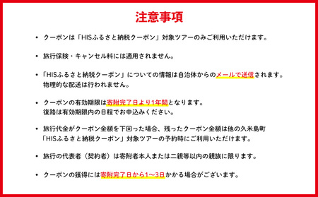HISふるさと納税クーポン（沖縄県久米島町）30万円分