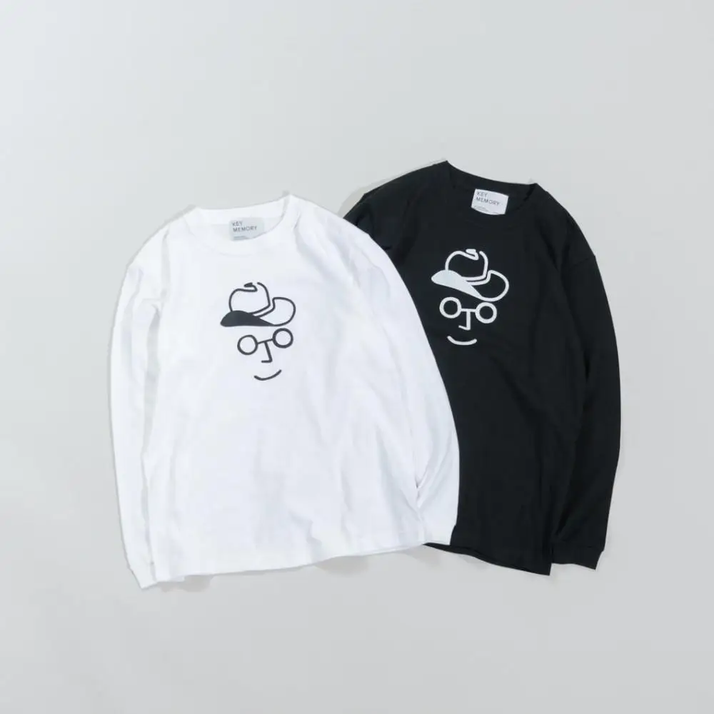 《1》【KEYMEMORY 鎌倉】カウボーイハットイラストロングTシャツ BLACK