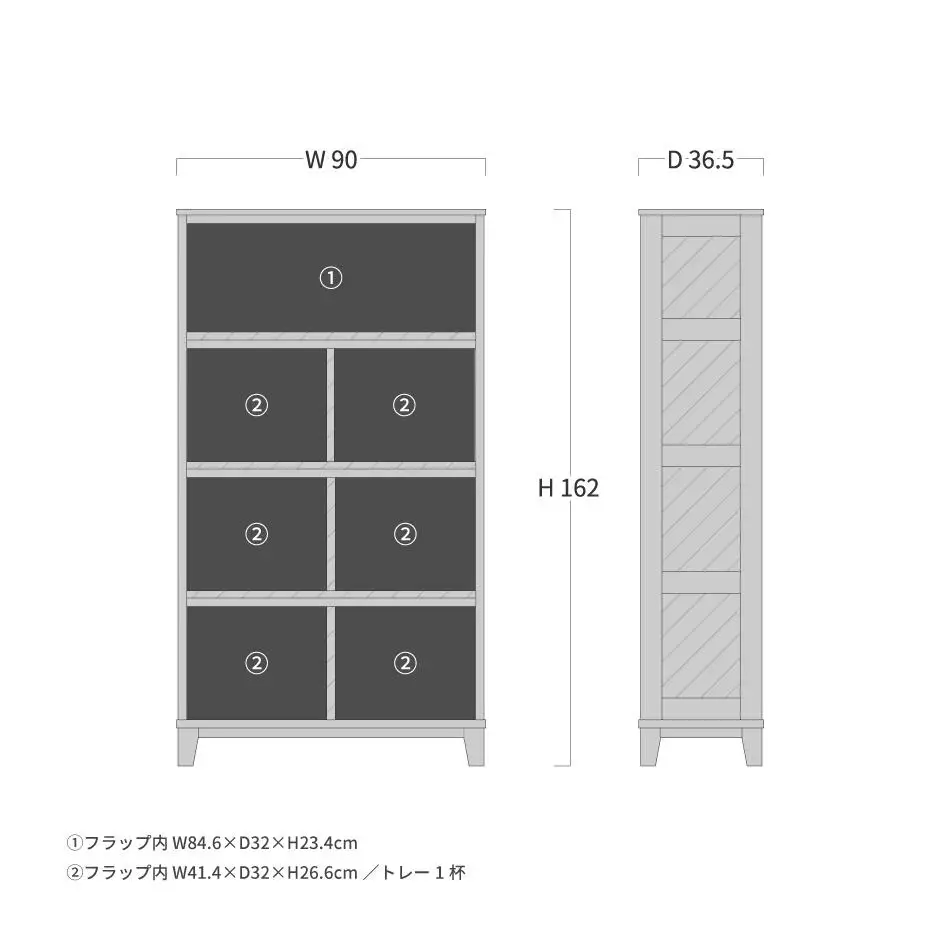旭川家具 山室家具製作所 ココ キャビネット4段 北海道ナラ 【 国産 無垢 インテリア 木製 ナチュラル キャビネット 食器棚 キッチンボード 収納 キッチン 北海道 】_04583