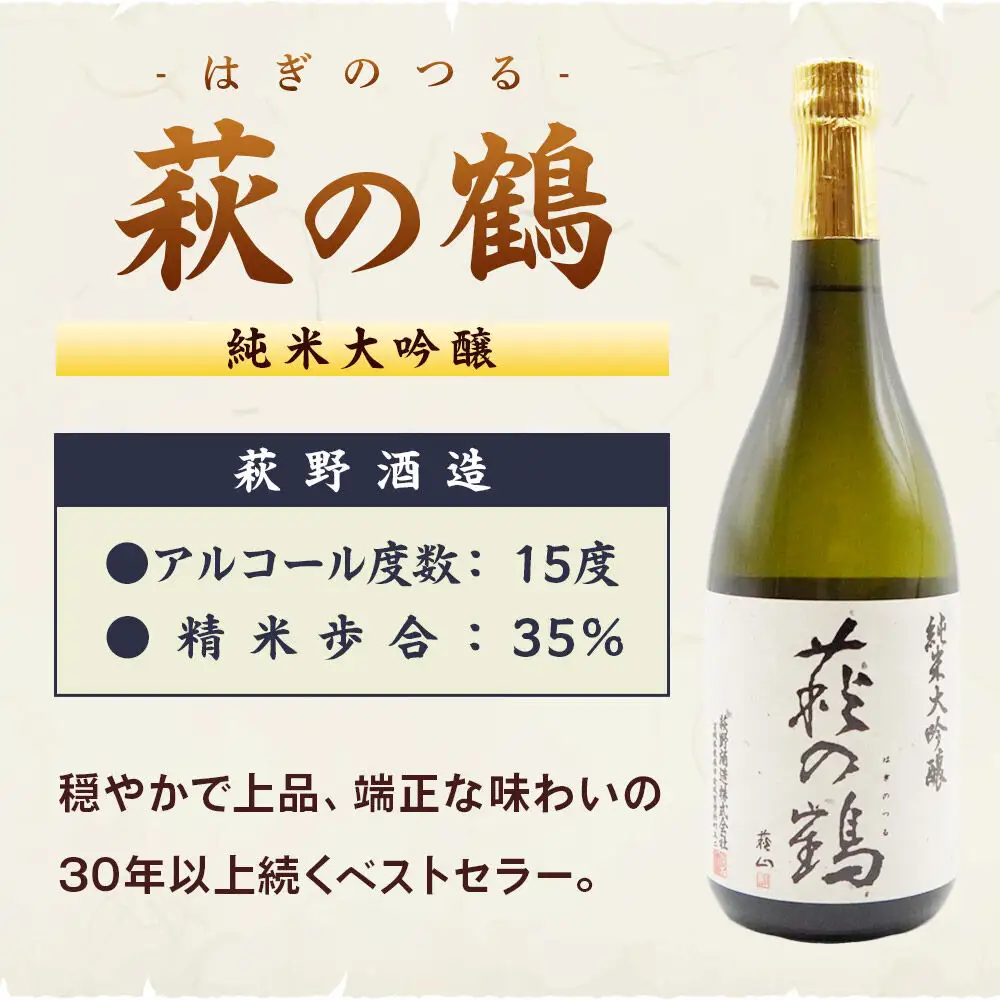 【日本酒・飲み比べセット】宮城・栗原3酒蔵の「綿屋・栗駒山・萩の鶴」720ml×3本 純米大吟醸 阿波山田錦特等米