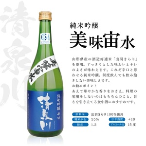 SE0611　酒田で人気の超辛口酒 4種飲み比べセット　計4本(各720ml×1本)【楯野川 凌冴、上喜元 完全発酵、初孫 魔斬、清泉川 美味宙水】 