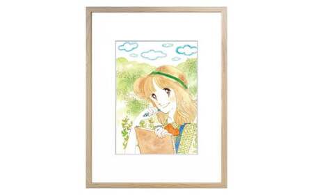 【陸奥A子】 描き起こし 複製画 『樫の木陰でお昼寝すれば』 陸奥A子 マンガ家 マンガ 複製画 サイン入り