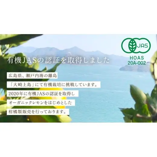 オーガニック 瀬戸内レモン 10kg 【2027年 1月 ～ 5月 出荷】 先行予約