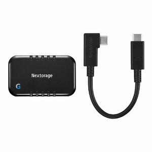 Nextorage L字コネクターのショートケーブル付き ポータブルSSD　Gシリーズ　2TB